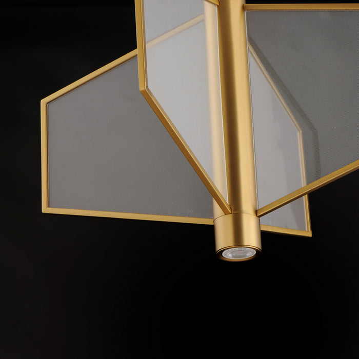 ET2 E25132-133NAB LED Pendant, Natural Aged Brass