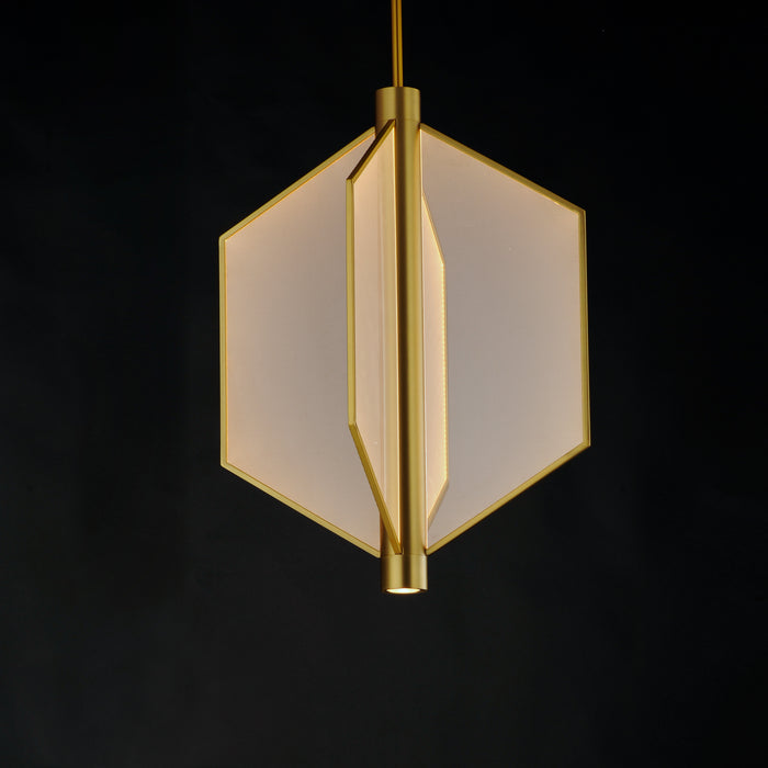ET2 E25136-133NAB LED Pendant, Natural Aged Brass