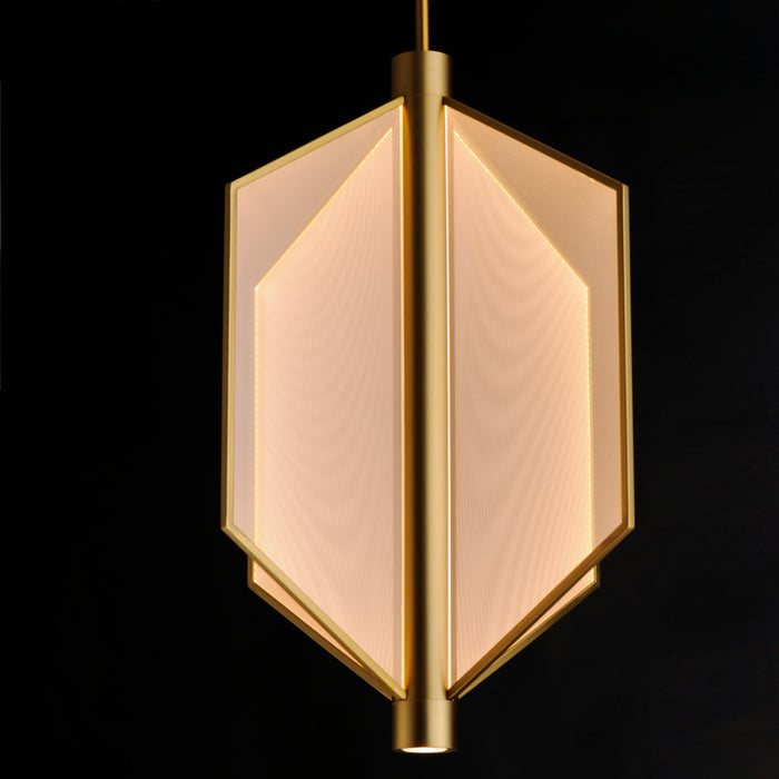 ET2 E25136-133NAB LED Pendant, Natural Aged Brass