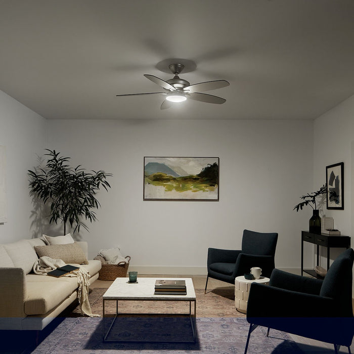 Kichler 330163NI 52" Ceiling Fan, Painted Brushed Nickel
