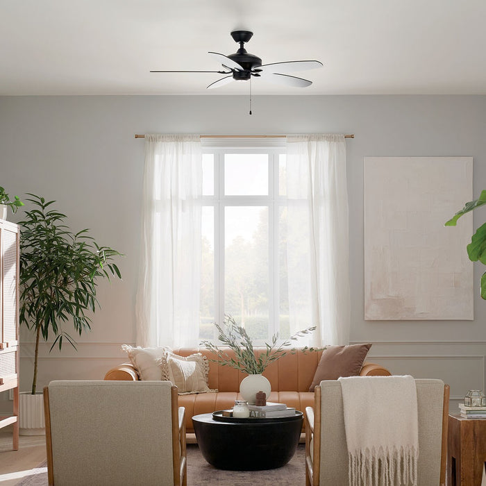 Kichler 330160SBK 52" Ceiling Fan, Satin Black