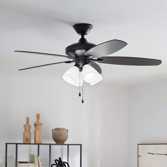 Kichler 330162SBK 52" Ceiling Fan, Satin Black