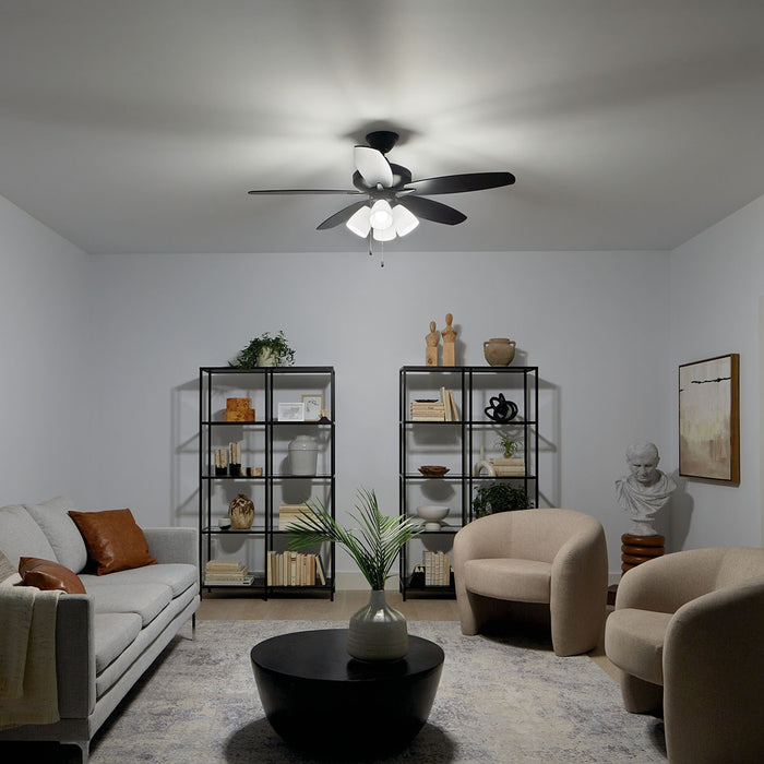 Kichler 330162SBK 52" Ceiling Fan, Satin Black