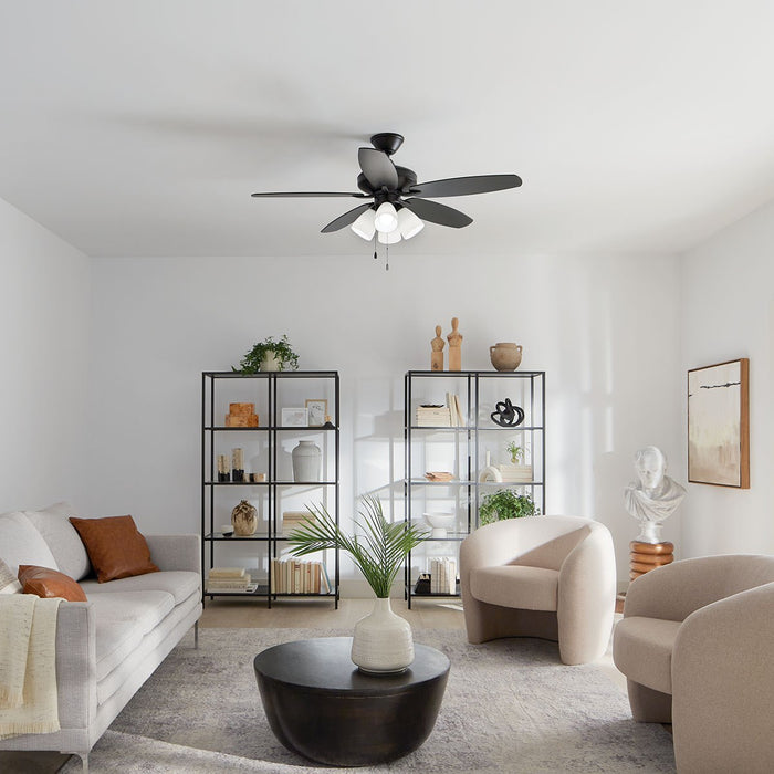Kichler 330162SBK 52" Ceiling Fan, Satin Black