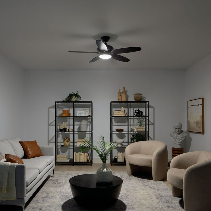 Kichler 330163SBK 52" Ceiling Fan, Satin Black