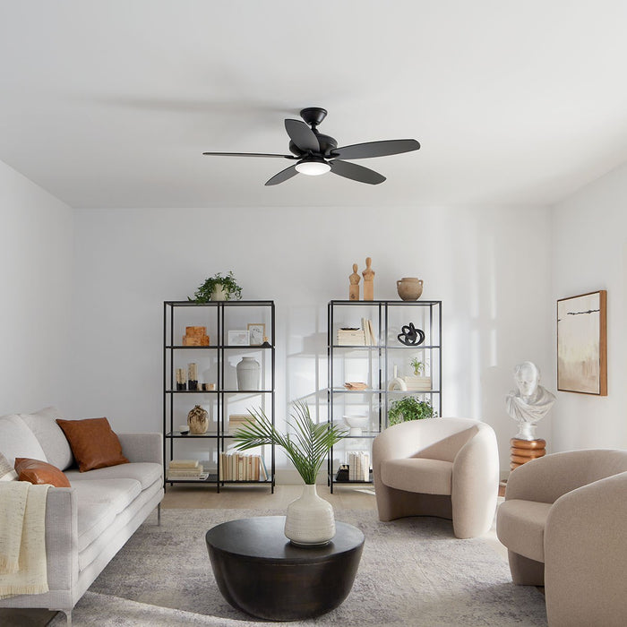 Kichler 330163SBK 52" Ceiling Fan, Satin Black