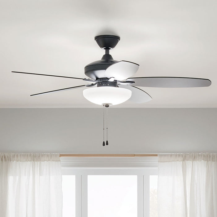 Kichler 330161SBK 52" Ceiling Fan, Satin Black