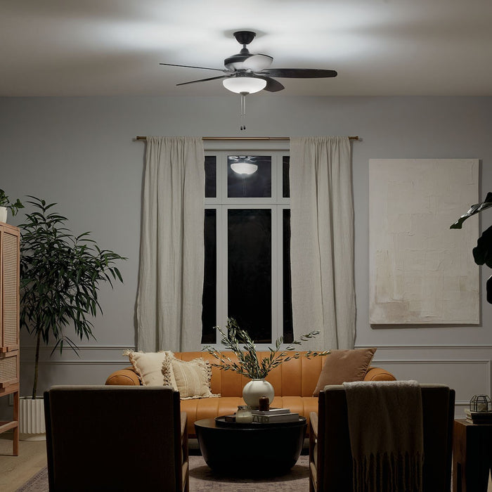 Kichler 330161SBK 52" Ceiling Fan, Satin Black