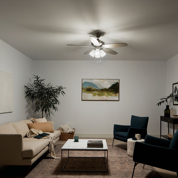 Kichler 330162BSS 52" Ceiling Fan, Brushed Stainless Steel