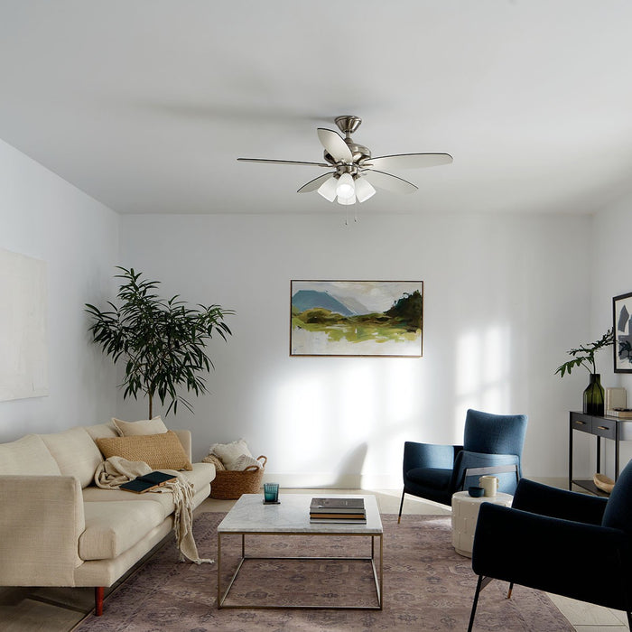 Kichler 330162BSS 52" Ceiling Fan, Brushed Stainless Steel