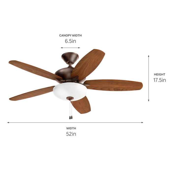 Kichler 330161OBB 52" Ceiling Fan, Oil Brushed Bronze