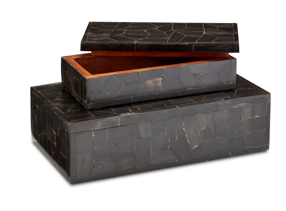 Currey and Company 1200-0452 Box Set of 2, Black