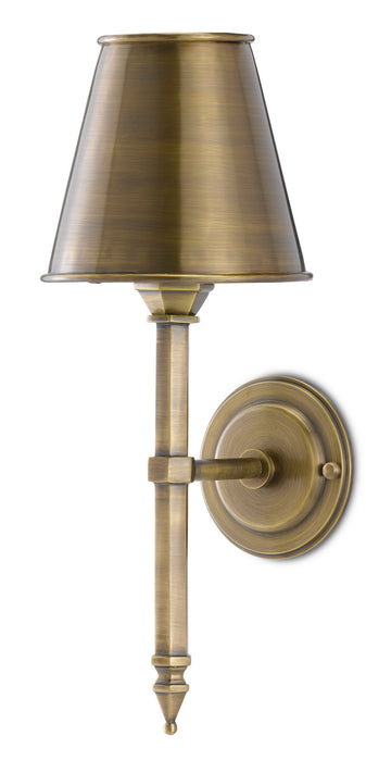Currey and Company 5000-0174 One Light Wall Sconce, Light Moroccan Antique Brass