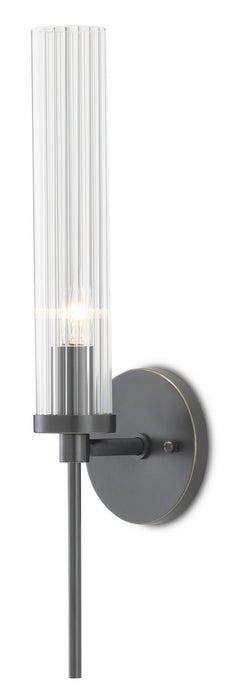 Currey and Company 5800-0006 One Light Wall Sconce, Oil Rubbed Bronze/Clear