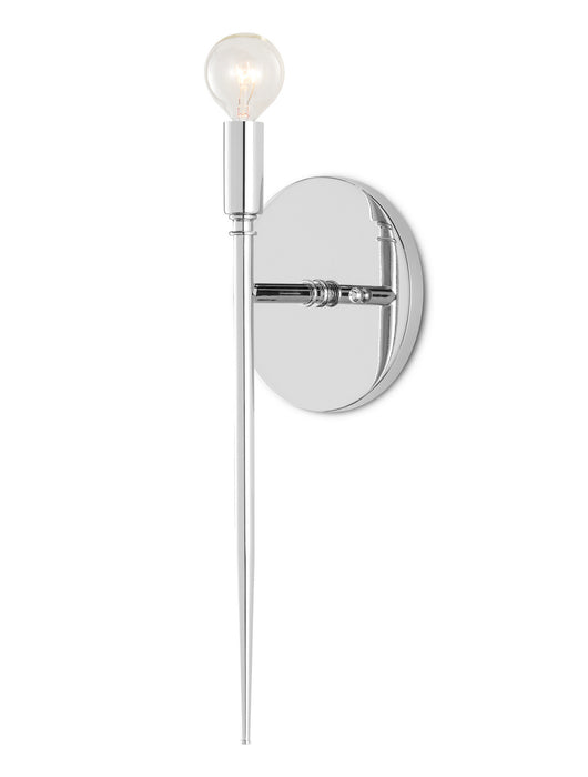 Currey and Company 5800-0008 One Light Wall Sconce, Polished Nickel
