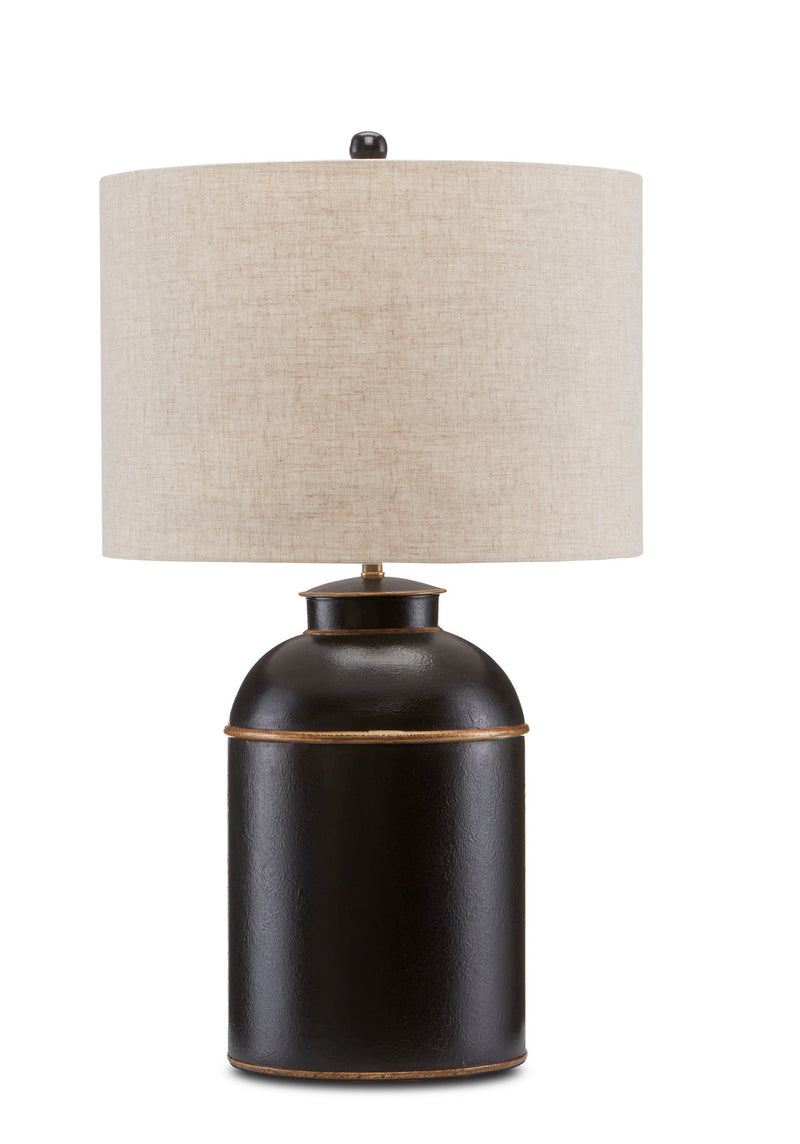 Currey and Company 6000-0703 One Light Table Lamp, Black/Gold