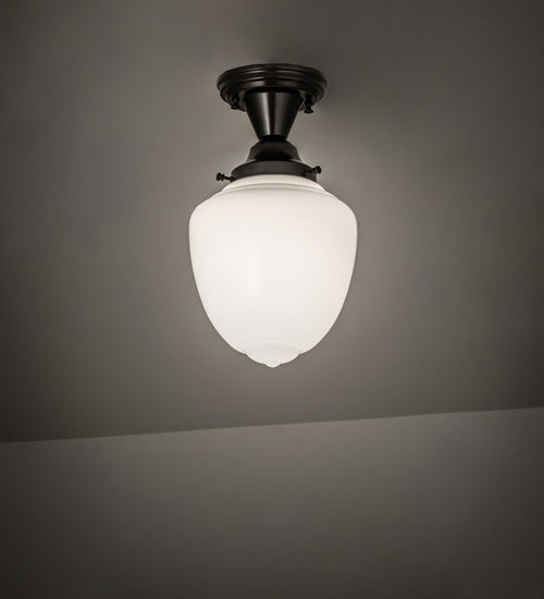 Meyda Tiffany 176840 One Light Semi-Flushmount, Craftsman Brown