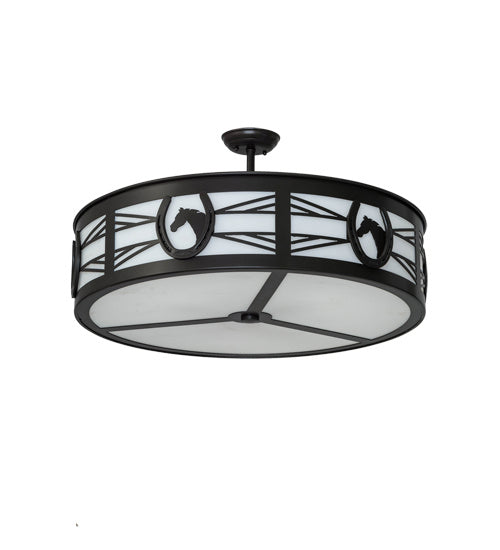 Meyda Tiffany 230009 Four Light Flushmount, Timeless Bronze