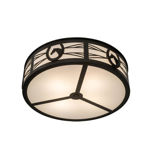 Meyda Tiffany 230009 Four Light Flushmount, Timeless Bronze