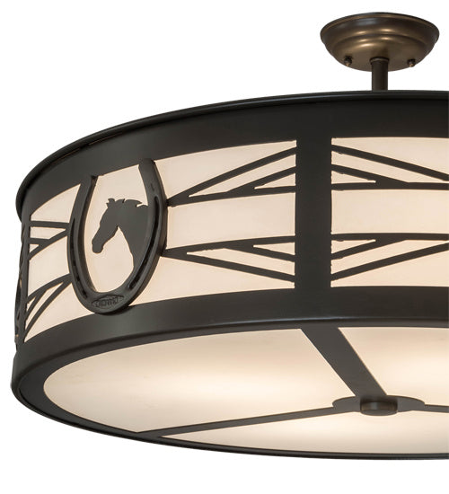 Meyda Tiffany 230009 Four Light Flushmount, Timeless Bronze