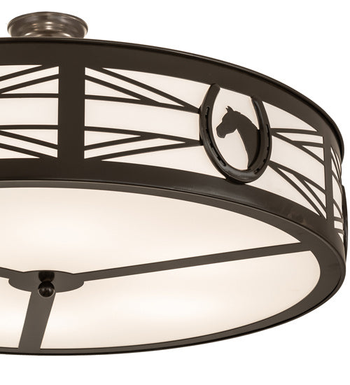 Meyda Tiffany 230010 Six Light Semi-Flushmount, Timeless Bronze