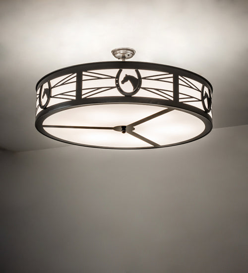Meyda Tiffany 230010 Six Light Semi-Flushmount, Timeless Bronze