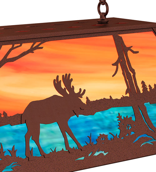 Meyda Tiffany 234275 Six Light Pendant, Rust