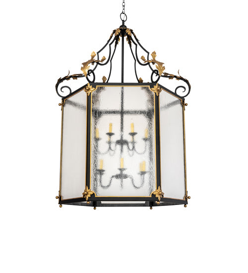 Meyda Tiffany 234527 12 Light Pendant, Solar Black / Gold