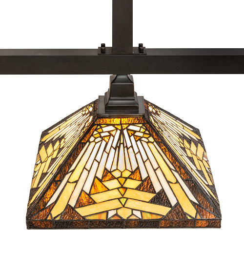 Meyda Tiffany 240482 Three Light Island Pendant, Craftsman Brown