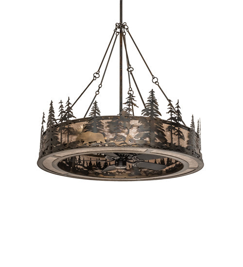 Meyda Tiffany 241416 15 Light Chandel-Air, Light Burnished Antique Copper
