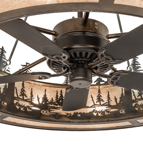 Meyda Tiffany 241416 15 Light Chandel-Air, Light Burnished Antique Copper