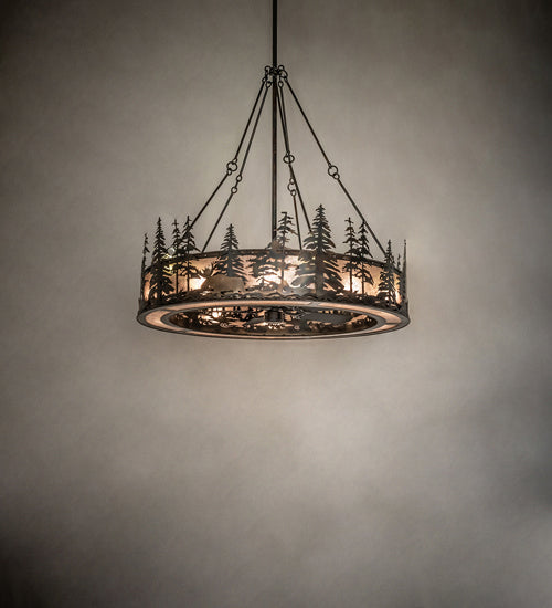 Meyda Tiffany 241416 15 Light Chandel-Air, Light Burnished Antique Copper