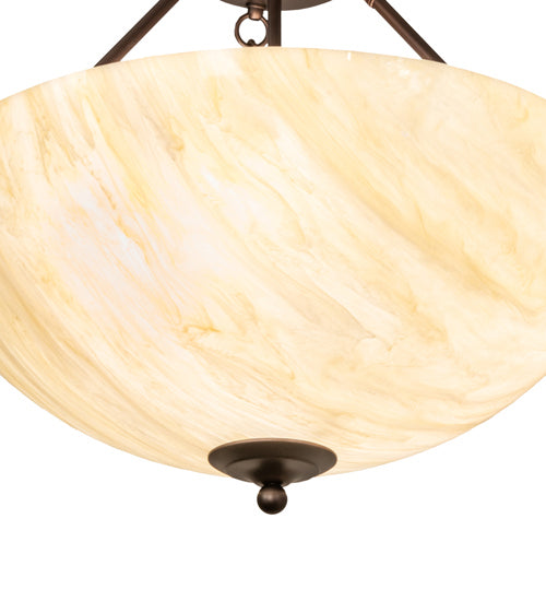 Meyda Tiffany 242010 Three Light Pendant, Mahogany Bronze