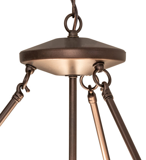 Meyda Tiffany 242010 Three Light Pendant, Mahogany Bronze