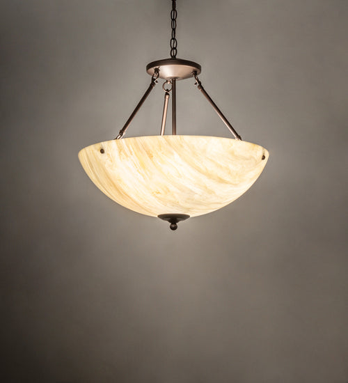Meyda Tiffany 242010 Three Light Pendant, Mahogany Bronze