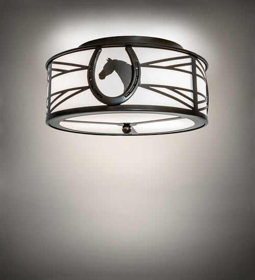 Meyda Tiffany 242550 Two Light Flushmount, Timeless Bronze