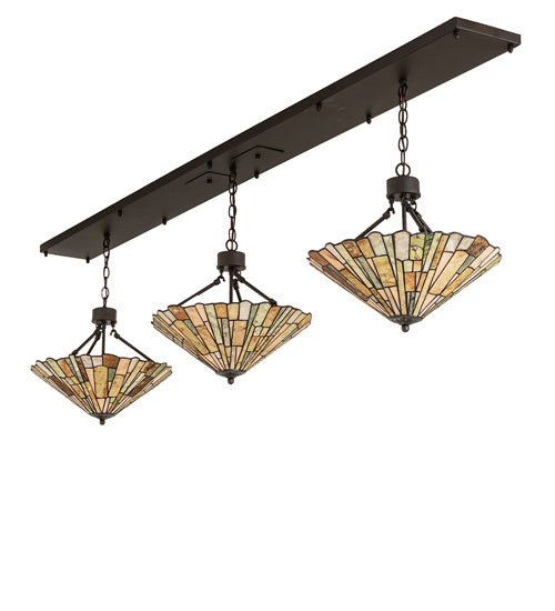 Meyda Tiffany 242567 Three Light Island Pendant, Oil Rubbed Bronze