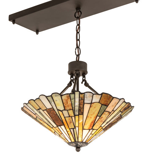 Meyda Tiffany 242567 Three Light Island Pendant, Oil Rubbed Bronze