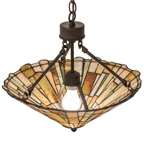 Meyda Tiffany 242567 Three Light Island Pendant, Oil Rubbed Bronze