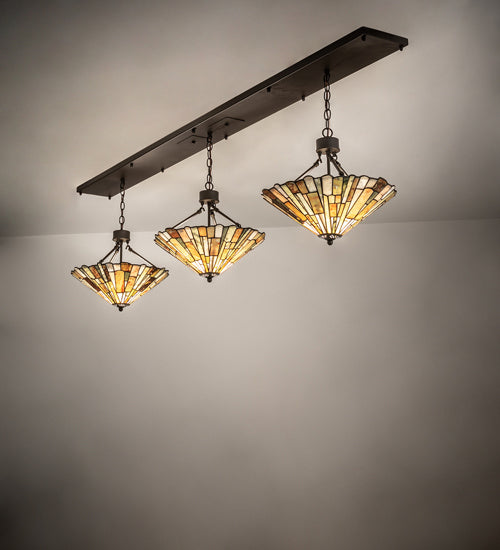 Meyda Tiffany 242567 Three Light Island Pendant, Oil Rubbed Bronze