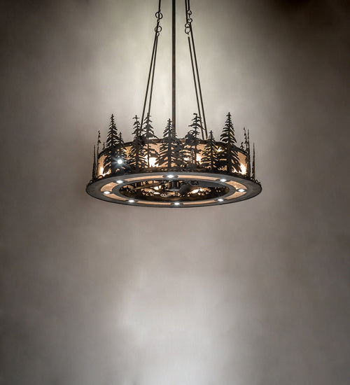 Meyda Tiffany 242619 20 Light Chandel-Air, Dark Burnished Antique Copper