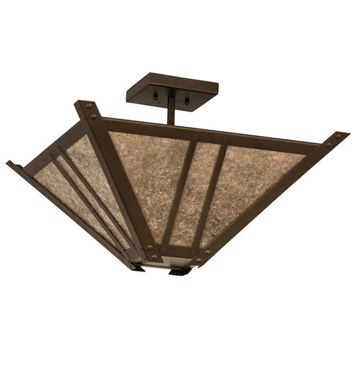Meyda Tiffany 242901 Four Light Semi-Flushmount, Tyler Bronze