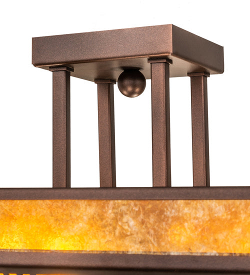 Meyda Tiffany 243280 Four Light Flushmount, Mahogany Bronze