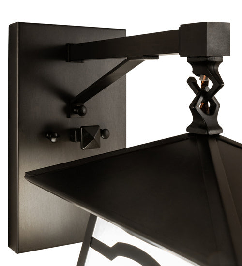 Meyda Tiffany 243285 One Light Wall Sconce, Craftsman Brown