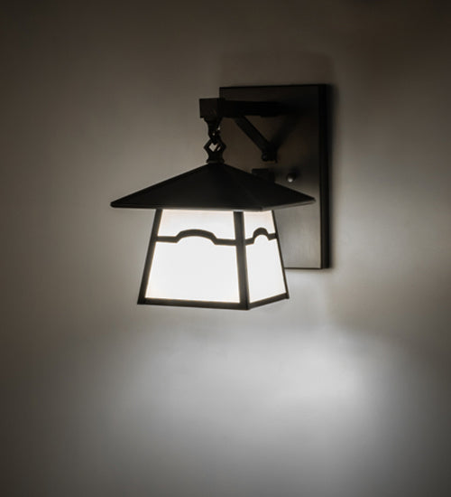 Meyda Tiffany 243285 One Light Wall Sconce, Craftsman Brown