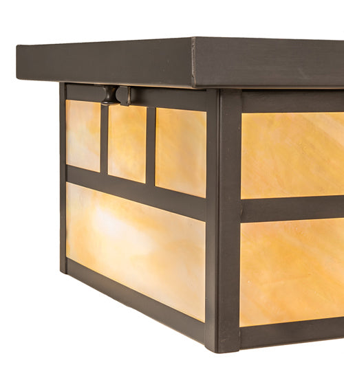 Meyda Tiffany 243310 Two Light Flushmount, Craftsman Brown