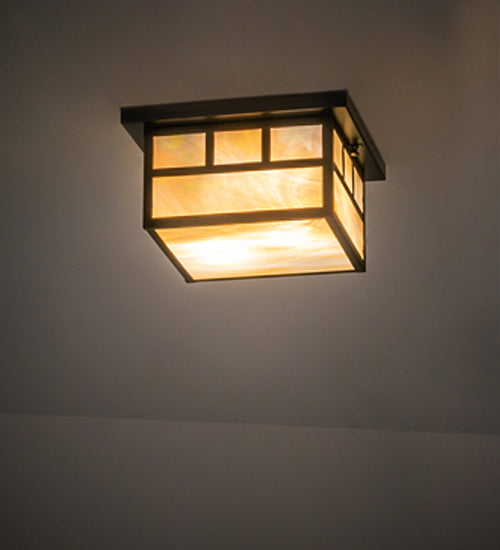 Meyda Tiffany 243310 Two Light Flushmount, Craftsman Brown