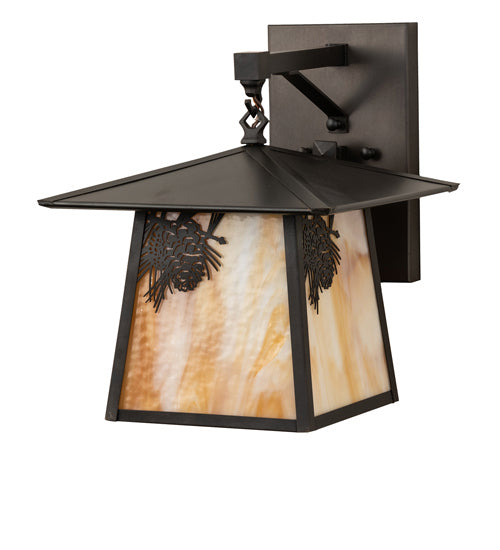 Meyda Tiffany 243508 One Light Wall Sconce, Craftsman Brown