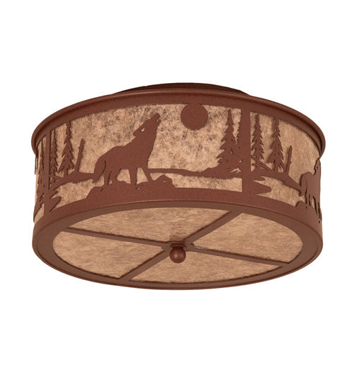 Meyda Tiffany 243533 Four Light Flushmount, Rust