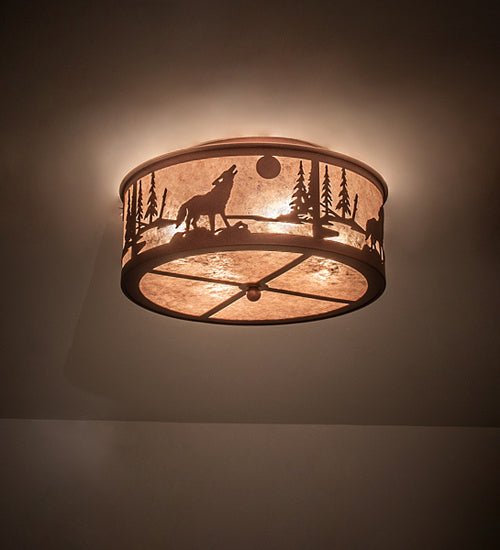 Meyda Tiffany 243533 Four Light Flushmount, Rust